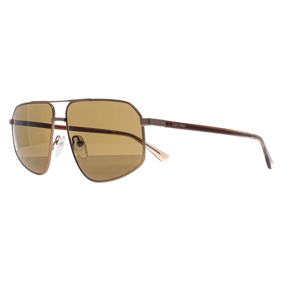 Calvin Klein Aviator Mens Matte Amber Gold Gold Brown CK23126S - Image 2