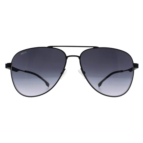 Hugo Boss Aviator Mens Matte Black Dark Grey Gradient BOSS 1641/S - Image 1
