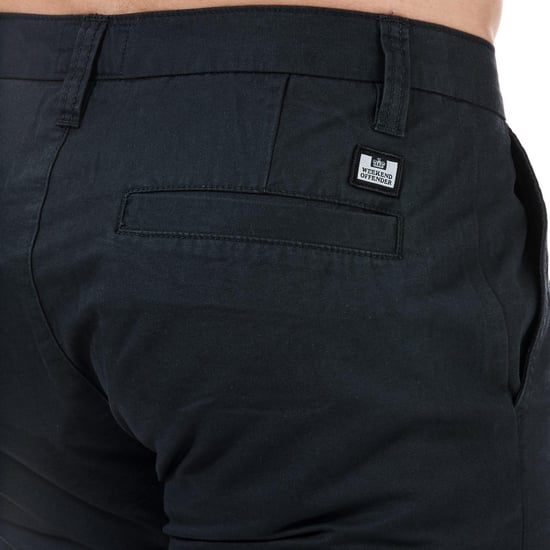 Weekend Offender Dillenger Shorts i bomullstwill för herrar (Marinblått) - Image 4