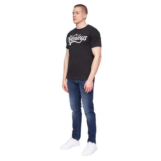 Henleys Heren Scripthen Logo T-Shirt (Zwart) - Image 3
