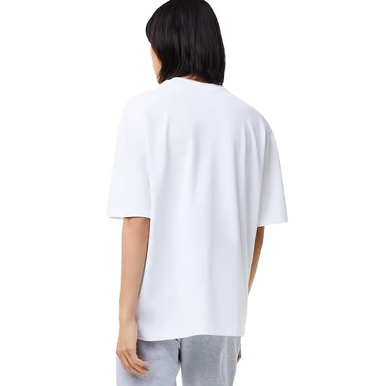Lacoste Heren Biologisch Katoen Losjes T-shirt (Wit) - Image 2