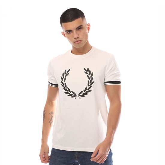 Fred Perry T-shirt med logotryck för herrar (Vit) - Image 1