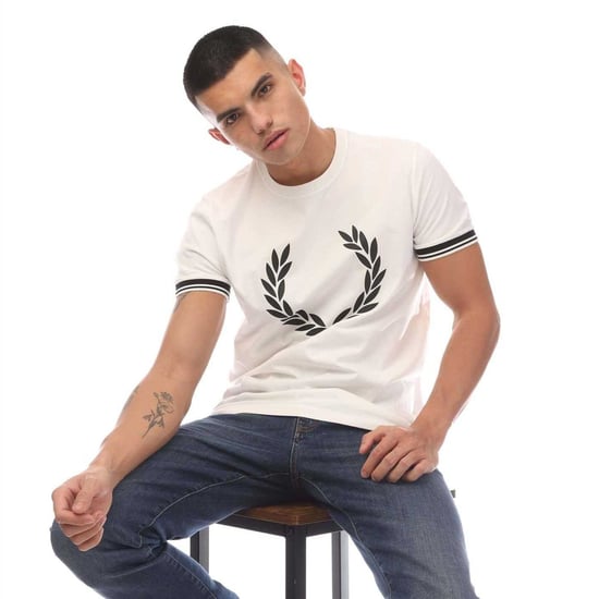 Fred Perry T-shirt med logotryck för herrar (Vit) - Image 3