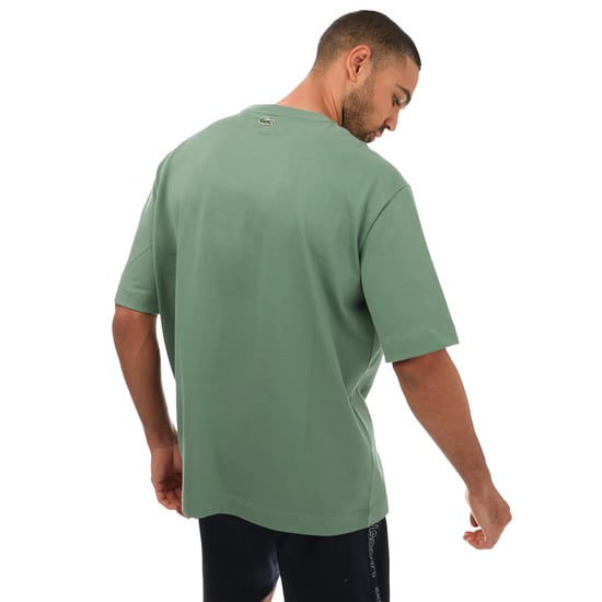 Lacoste Heren organisch los T-shirt (Groen) - Image 2