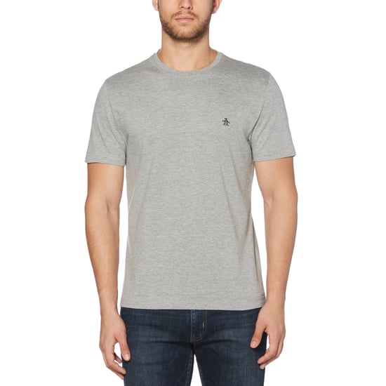 Original Penguin Heren Pin Point Organic Katoenen T-Shirt (Grijs) - Image 3