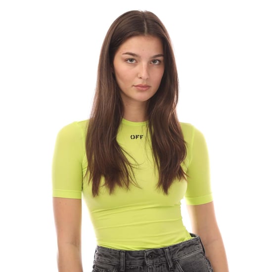 Off White Dames/Dames Off Stamp Sec Skin Crew Hals T-shirt (Geel) - Image 3