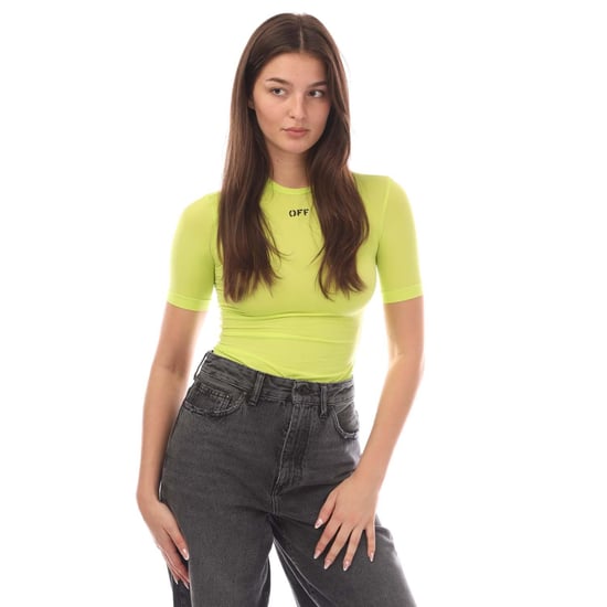 Off White Dames/Dames Off Stamp Sec Skin Crew Hals T-shirt (Geel) - Image 4