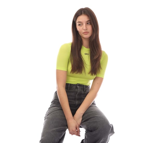 Off White Dames/Dames Off Stamp Sec Skin Crew Hals T-shirt (Geel) - Image 5