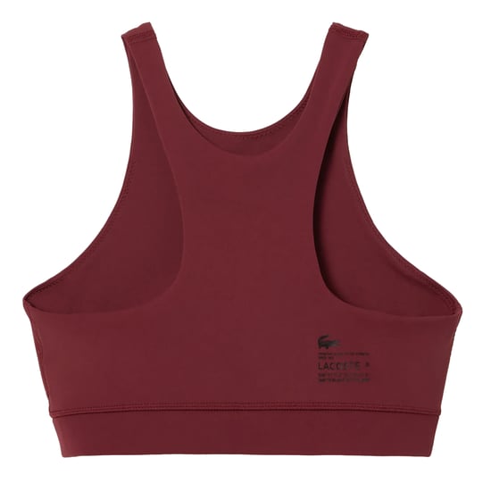 Lacoste Womens/Ladies Recycled Polyamide Quick Dry Sports Bra (Burgundy) - Image 2