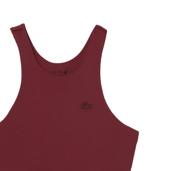Lacoste Womens/Ladies Recycled Polyamide Quick Dry Sports Bra (Burgundy) - Image 3
