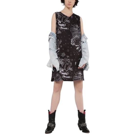 DIESEL D MAY Womens Long Dress V Neck Ebony Casual Party Outwear Sleeveless Top - Image 1