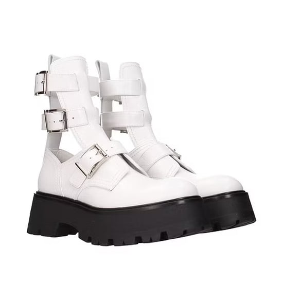 Alexander McQueen Leren Enkellaarsjes - Image 2