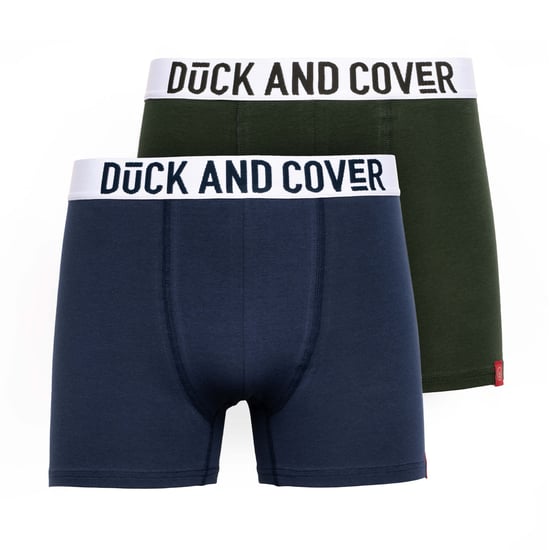 Duck and Cover Heren Galton Boxer Shorts (Set van 2) (Groen/blauw) - Image 1