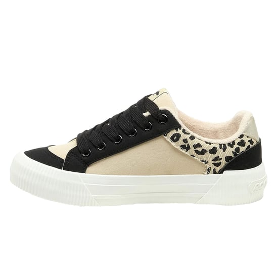 Rocket Dog Dames/Dames Cheery Colour Block Faux Suede Trainers (Zwart/Natuurlijk) - Image 2