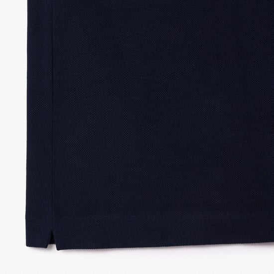Heren Lacoste Classic Fit L.12.12 Text Poloshirt in Navy - Image 2