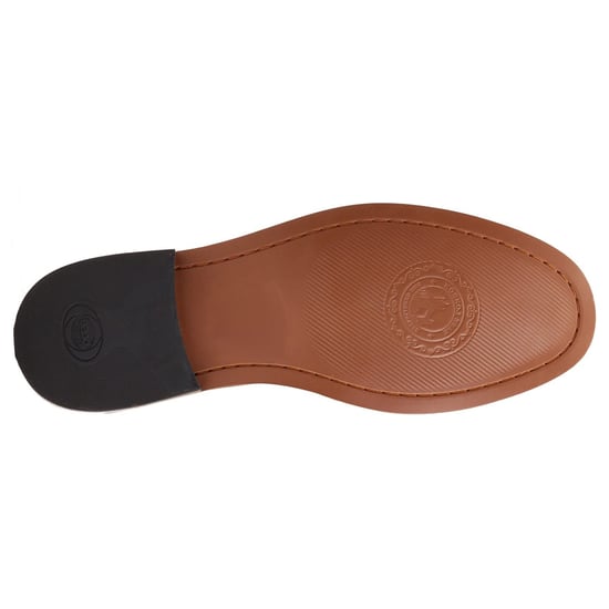 Base London Garfield Leren Heren Loafers In Verbrande Tan Kleur. - Image 3