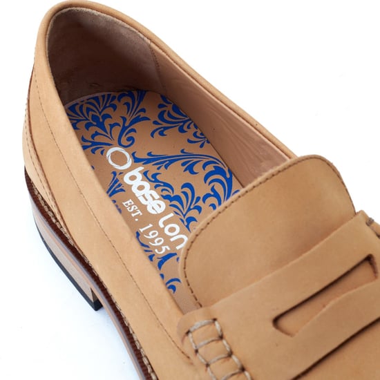 Base London Garfield Leren Heren Loafers In Verbrande Tan Kleur. - Image 6