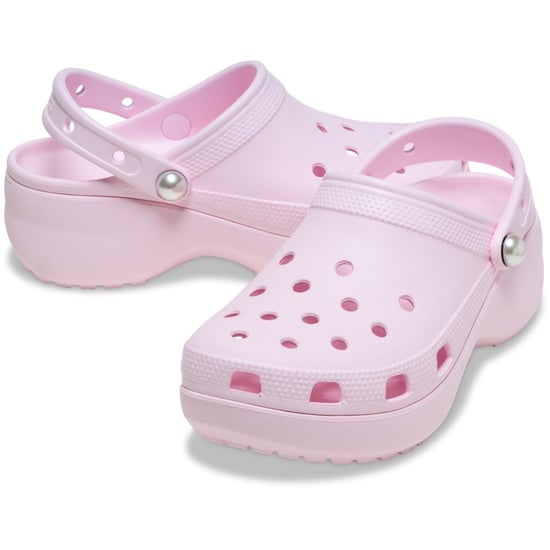 Crocs Classic Platform Thermoplastic Women's Pink Milk Clogs - Image 3