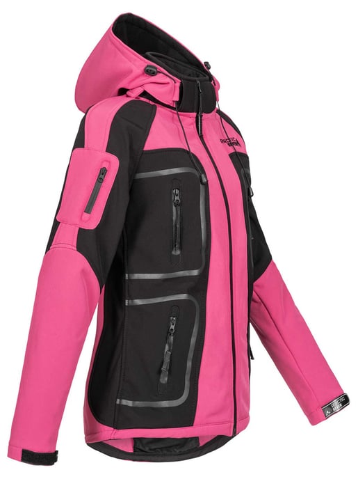 Arctic Seven Women's Softshell Jacket Pink-Black - Image 3