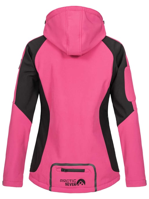 Arctic Seven Women's Softshell Jacket Pink-Black - Image 4