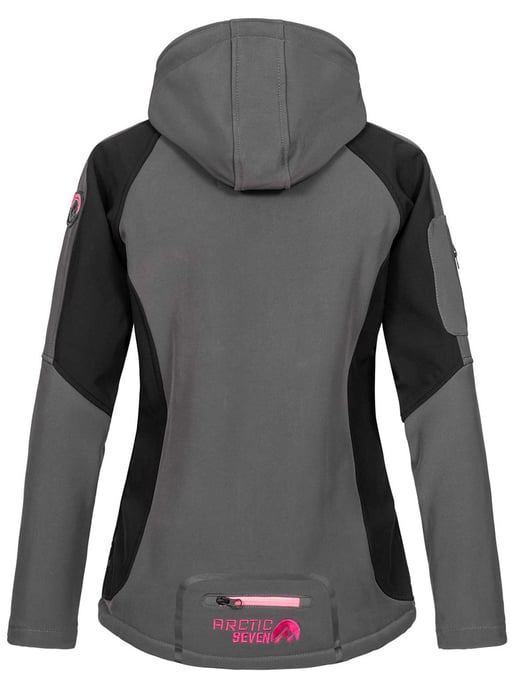 Arctic Seven Women's Softshell Jacket Darkgrey-Black - Image 4