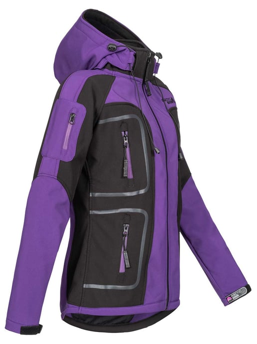 Arctic Seven Women's Softshell Jacket Purple-Black - Image 3