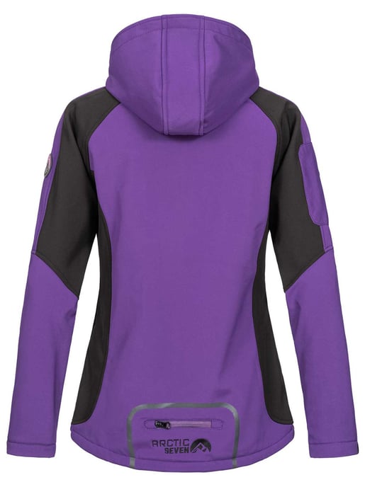 Arctic Seven Women's Softshell Jacket Purple-Black - Image 4