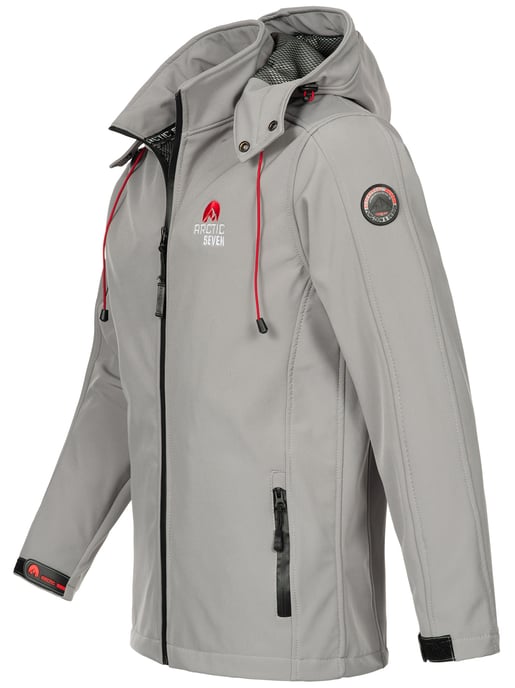 Arctic Seven Men's Softshell Jacket Light Grey - Image 2