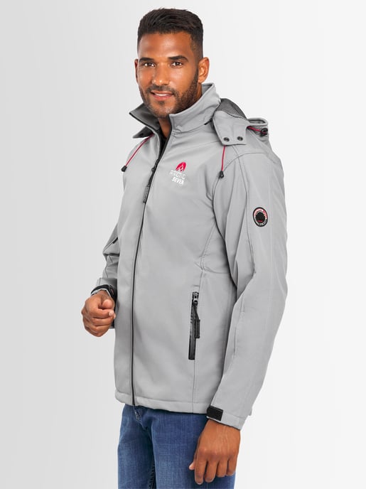 Arctic Seven Men's Softshell Jacket Light Grey - Image 6