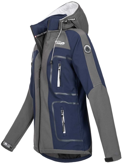 Arctic Seven Women's Softshell Jacket Grey-Navy - Image 2