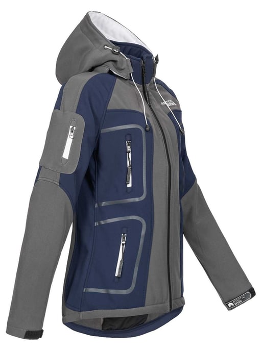 Arctic Seven Women's Softshell Jacket Grey-Navy - Image 3