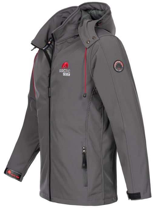 Arctic Seven Men's Softshell Jacket Dark Grey - Image 2