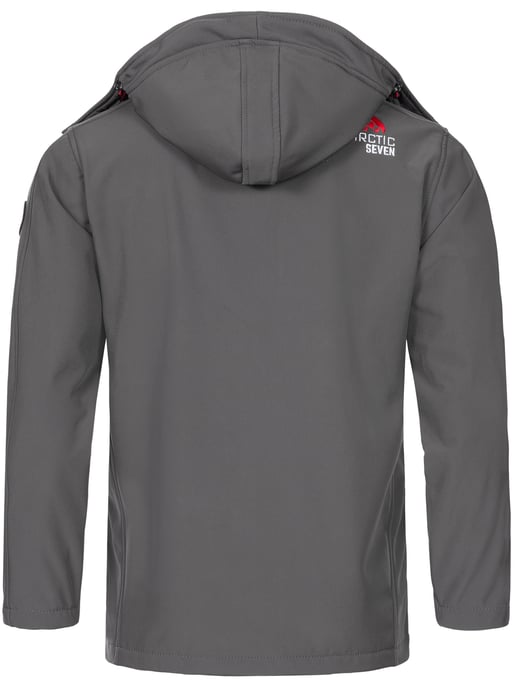 Arctic Seven Men's Softshell Jacket Dark Grey - Image 3