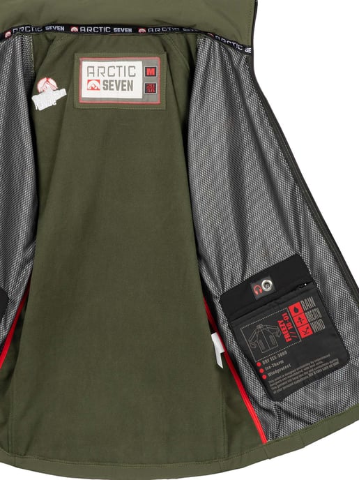 Arctic Seven Men's Softshell Jacket Olive - Image 4