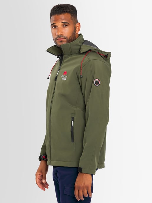 Arctic Seven Men's Softshell Jacket Olive - Image 6