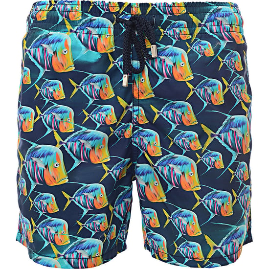 Vilbrequin Mens Moorea Piranhas Print Elasticated Drawstring Swimshorts - Image 1