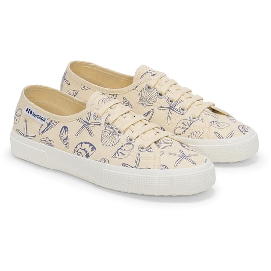 Superga 3750 Seashells Print Katoenen Dames Beige Sneakers - Image 1