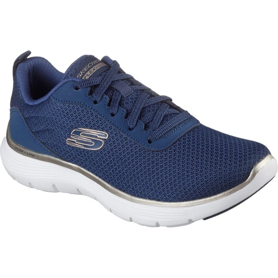 Skechers Flex Appeal 5.0 Uptake Textiel Damesschoenen Navy/Goud - Image 1
