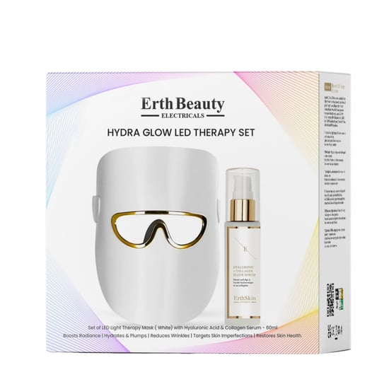 HYDRA GLOW LED TERAPISET ( LED-LJUSTERAPI MASK vit med HA Serum ) - Image 2