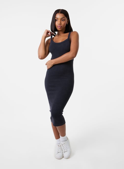 Washed Ribbed Racer Dress - Image 1