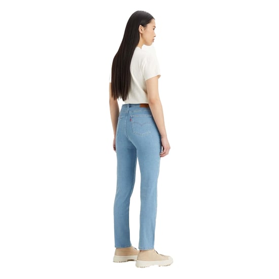 Levis Dames/Dames 724 Rio Fate Leather Patch Straight Leg High Rise Jeans (Denim) - Image 2