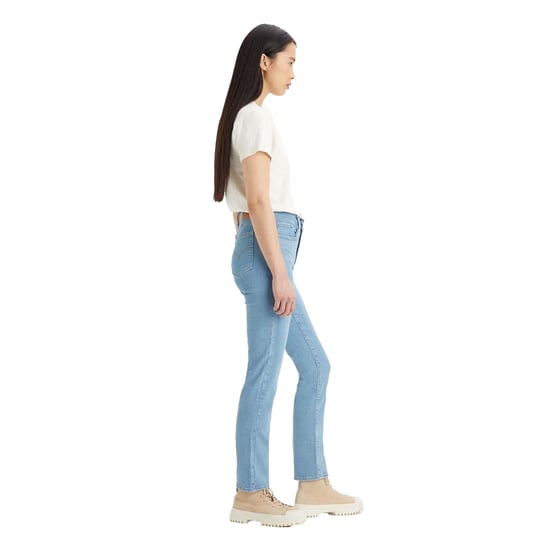 Levis Dames/Dames 724 Rio Fate Leather Patch Straight Leg High Rise Jeans (Denim) - Image 3