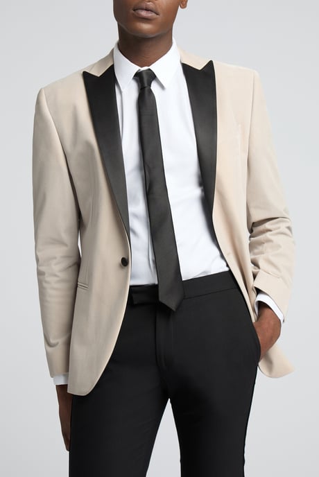 Slim Fit Velvet Jacket - Image 1