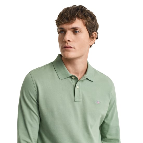 Gant Regular Shield Longsleeve Pique Rugger Polo Shirt - Image 4