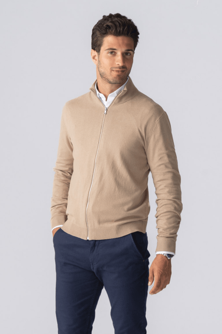 Pullover Vest met Rits - Zand - Image 2