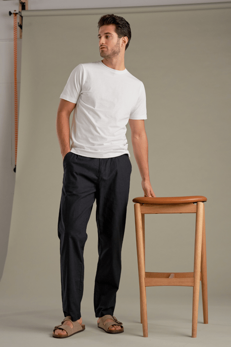Linnen broek - zwart - Image 2