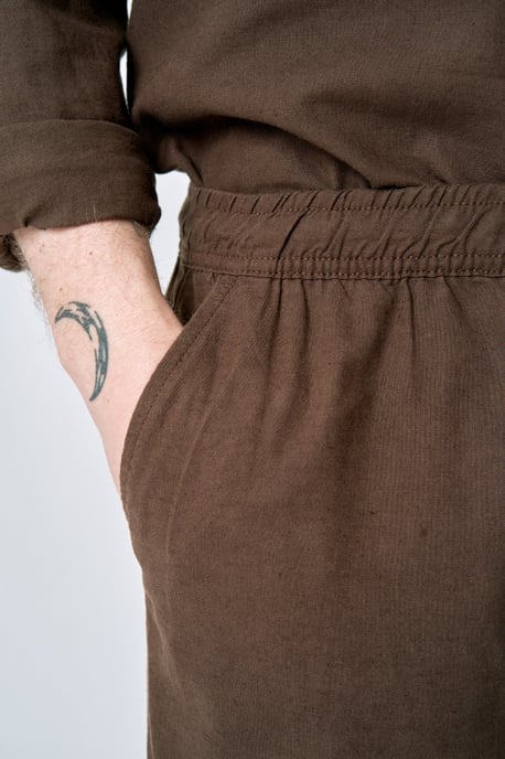 Linnen broek - koffie - Image 5