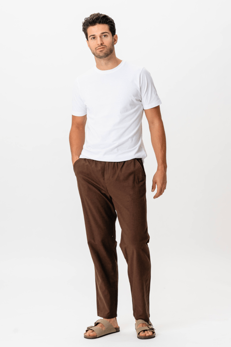 Linnen broek - koffie - Image 6