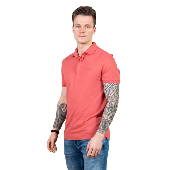 Lacoste Heren Paris Pique Regular Poloshirt (Rood) - Image 3