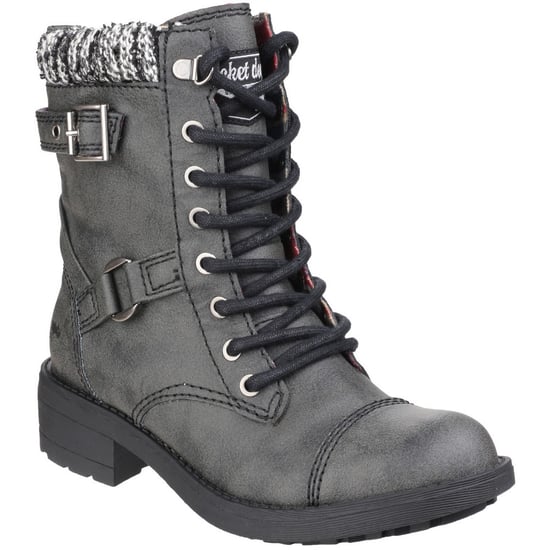 Rocket Dog Womens/Ladies Thunder Biker Boots (Black) - Image 1